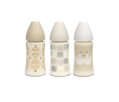 Suavinex Biberon 270 Ml +Om Tétine ronde en silicone Silicone 3P