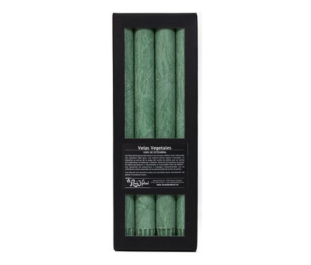 Kerzerman Bougies cylindriques pour chandelier Vert 4pcs