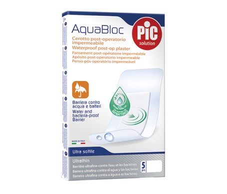 Pic Aquabloc 10X6 Stérile Anti-Bactérien Anti-Bactérien 5Pcs 26009