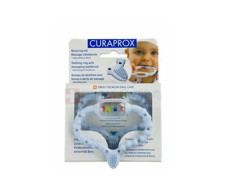 Curaprox Baby Anneau de Dentition Bleu 1 Unité