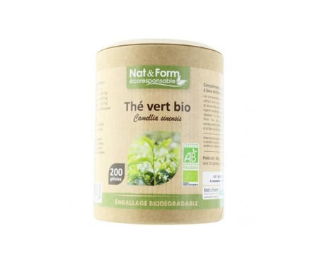 Nat&Form Eco Thé Vert Bio 200 Gélules