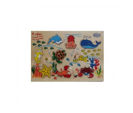 Saro Casse-tête éducatif Animaux en bois 1ud