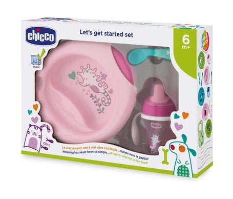 Chicco Set De Comida +6m Rosa *