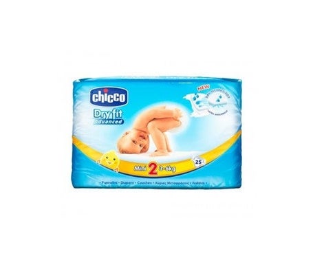 Chicco Dry Fit Advanced Diapers T2 3-6kg 25 Unités