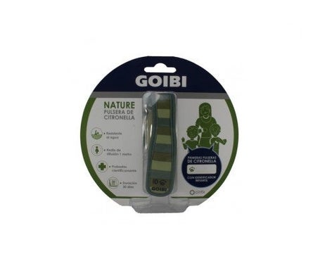 Goibi Nature bracelet citronnelle rayures citronnelle kaki
