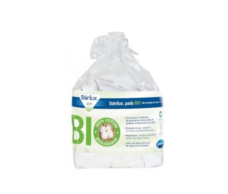 Sterilux Pads Bio 8x10cm 160 Rectangles Coton