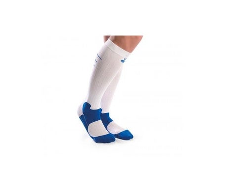 Chaussette de compression sport Orliman Ovo2d500Blanc-bleu