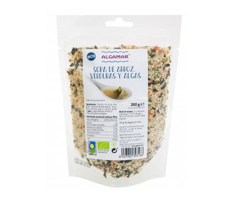 Algamar Soupe de riz aux légumes et algues Eco 250g