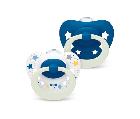 Nuk Signature Night Sucette en silicone 6-18M 2 pièces