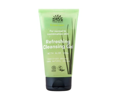 URTEKRAM Gel nettoyant visage Wild Lemongrass peaux normales &agrave; mixtes 
