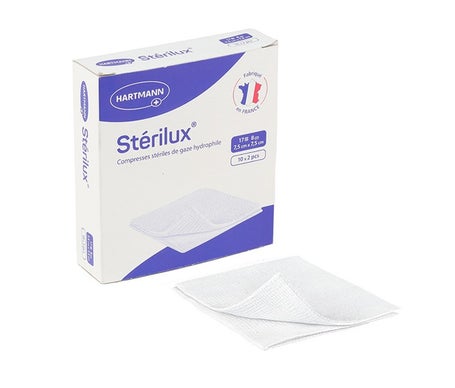 Sterilux Compresas Estériles 7,5x7,5cm 2x10uds