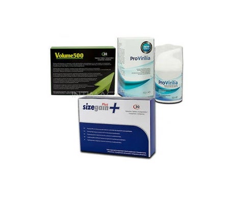 SizeGain Plus 30 comprimés + Volume 500 30 capsules + Provirilia 50ml