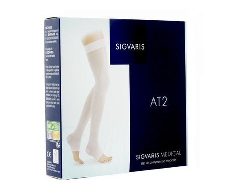 Sigvaris AT2 Bas Autofix PO Blanc C3 1 Paire