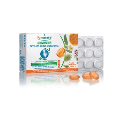 Puressentiel Respiratoire Pastilles 3 Miels Aromatiques 18 Pastilles