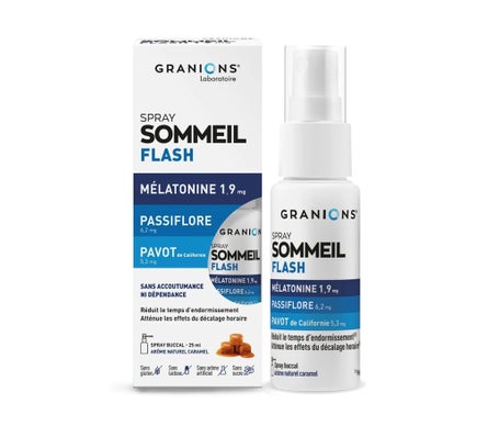 Granions Spray Sommeil Flash Mélatonine 1,9mg 25 ml