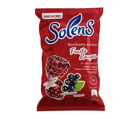 Solens Bonbons Saveur Framboise Cassis Sans Sucres 100g
