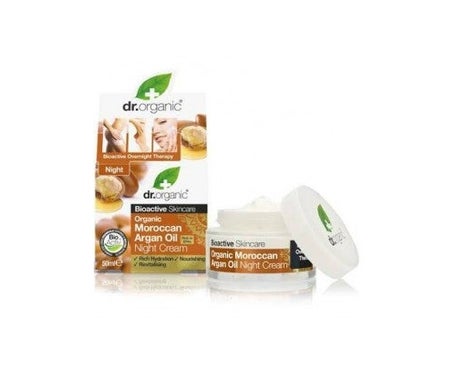 Dr.organic Moroccan Crema Noche Aceite Argán 50ml *