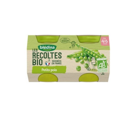 Blédina Les Récoltes Bio Petits Pois 4 6 mois 2x130g