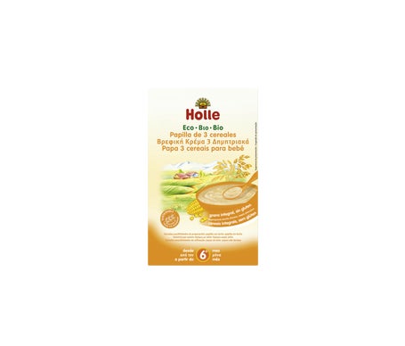 Holle Papilla 3 Céréales Int Sans Gluten 6M 250g