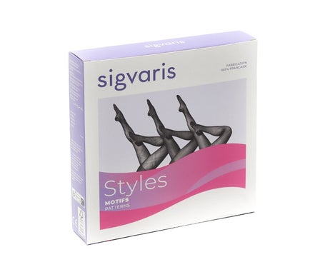 Sigvaris 2 Styles Patterns Pantimedia Cuadros Negro Talla SL 1ud