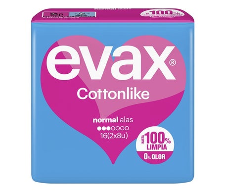 Ailes de Compresse Evax en coton 16 pcs