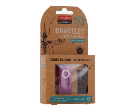 Manouka Bracelet Anti Moustiques Adulte Mauve 1ut