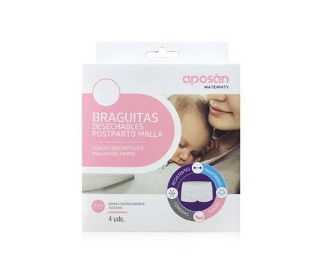 Aposán Culotte Jetable Post-partum Taille L 4uts