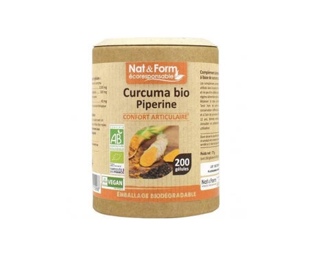 Nat&Form Eco Curcum Piperine Bio 200 Gélules