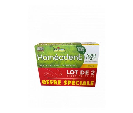 Homeodent Dentífrico Limón Cuidado Completo Dientes Encía 2x75ml