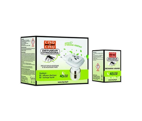 Cinq Sur Cinq Citriodora Diffuseur Anti-Moustiques 45 Cycle 1 ut