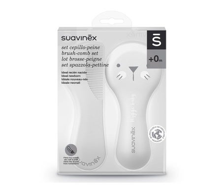 Suavinex Set Brosse + Peigne Blanc