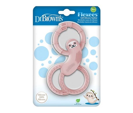 Dr Brown's Anneau de Dentition Paresseux Rose 1ut