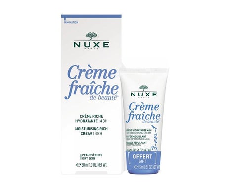 Nuxe Crème Fraîche de Beauté Crema Rica Hidratante 48h 30ml + 3 en 1 15ml