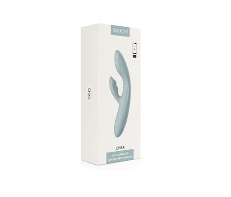 Svakom Chika App Strong Flexible Rabbit Vibrator Turquoise Grey