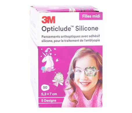 3M Opticlude Pansements Orthoptiques En Silicone Fille Midi 50 Unités
