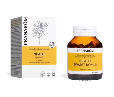Pranarôm Capsules d'Huile Végétale de Nigelle 60 capsules