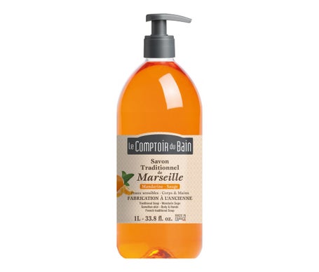Le Comptoir du Bain Savon Marseille Mandarine et Sauge 1000ml