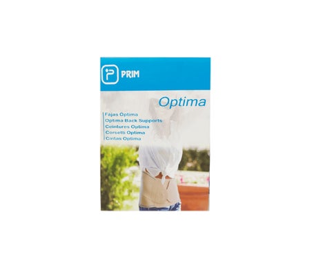 Prim Faja Optima Lumbar Velcro Semirígido Alta TEG Gris 1ud