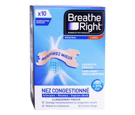 Breathe Right Bandas Nasales Congestion 10uds