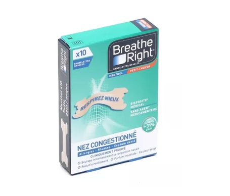 Breathe Right Bandes Nasales Mentholées 10 unités