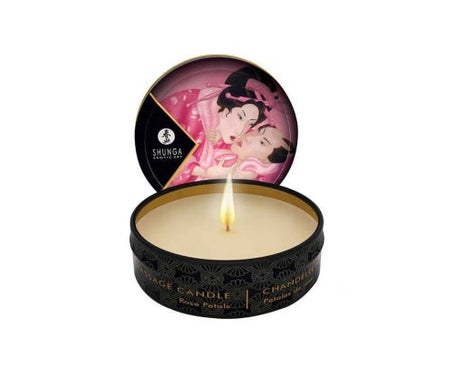 Shunga Mini bougie de massage aphrodisiaque rose 1pc