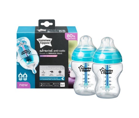 Tommee Tippee Pack Duplo Biberão Anticólicas Azul 2x260ml