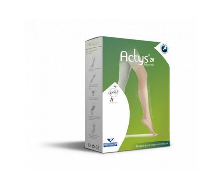 Actys 20 Chaussette PO C2 Femme Beige Clair N2- 1 Paire