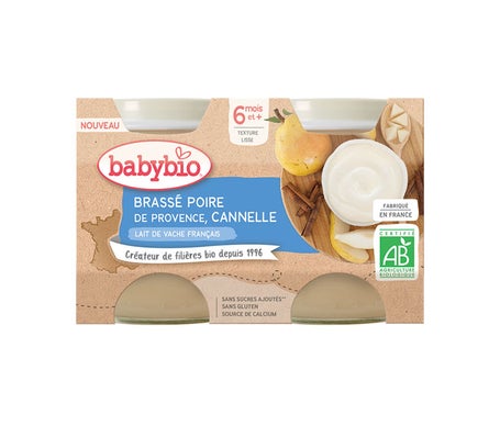 BabyBio Brasse Poire Canelle 2x130g