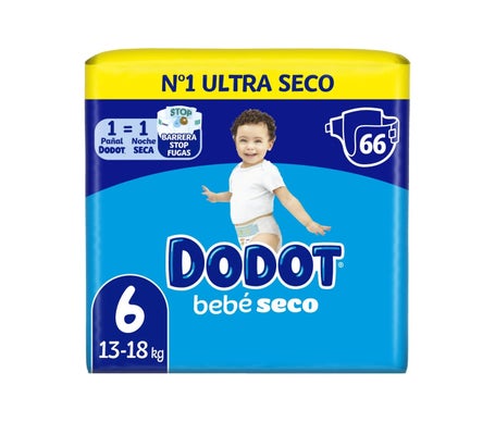 Dodot Étapes Taille 6 Couches 13-18 Kg 66uts