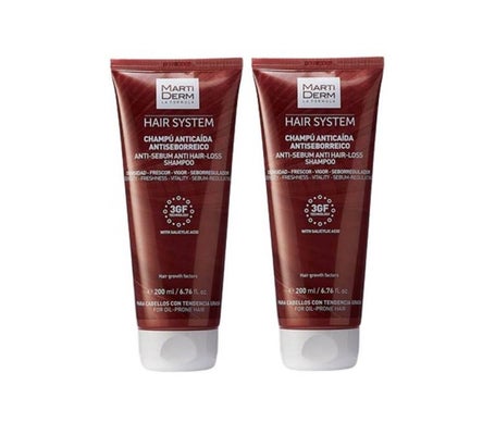 Martiderm Hair System Champú Anticaída Antiseborreico 2x200ml