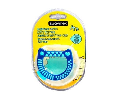 Suavinex™ silicone biter chat modèle chat + boîte 1 pc