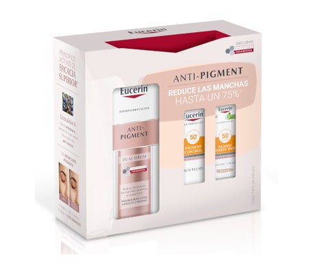 Eucerin Pack Anti-Pigment Dual Serum + Sun Fluid SPF50 + Sun Fluid Tinted SPF50