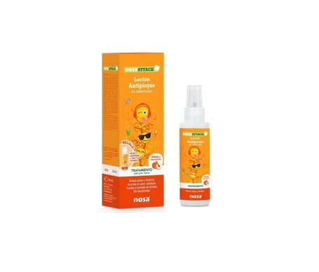 Nosa Attack Lotion 5% Dimethicone Anti-poux 100 Ml Aroma Peach Arôme Pêche