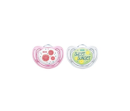 Nuk Sucette en silicone Fruits Day&ampNight 2 unités 0-6 Mois 1 pièce